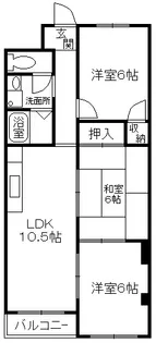 パルティールマンション 4階【4階】の間取り