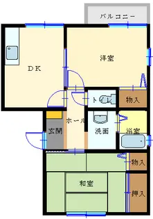 群馬県前橋市岩神町2【アパート】の間取り