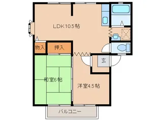 ハイツサンライフ【1階】の間取り