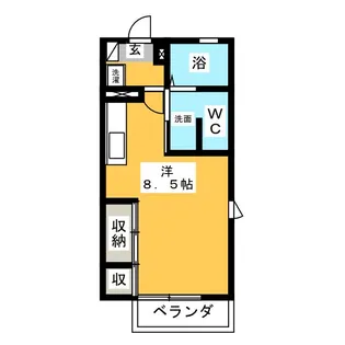 1Rの間取り画像