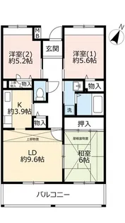 URルゼフィール井吹台【5階】の間取り