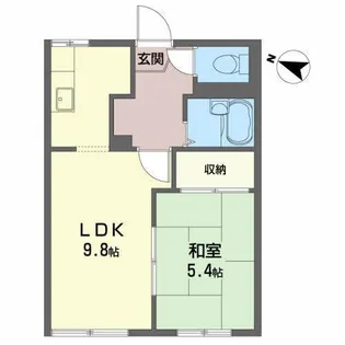 ルミネス日高見A【1階】の間取り