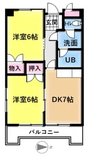 ロワール二本松【3階】の間取り