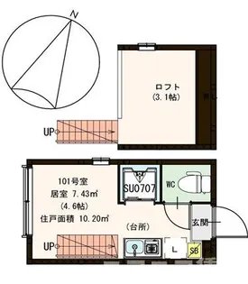 1Rの間取り画像