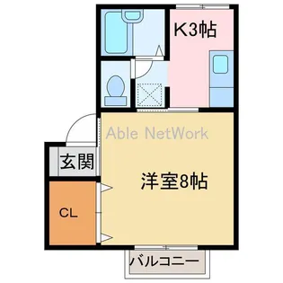 コスモハイツ【2階】の間取り