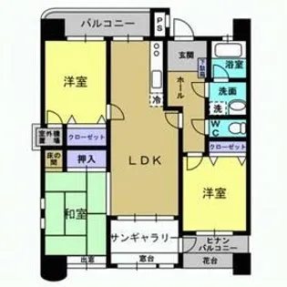 ドゥペールサンシャイン【5階】の間取り