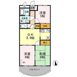 プルメリア・イズシ【3階】の間取り