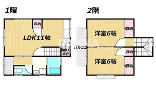 岡山県岡山市東区西大寺上2【一戸建】の間取り