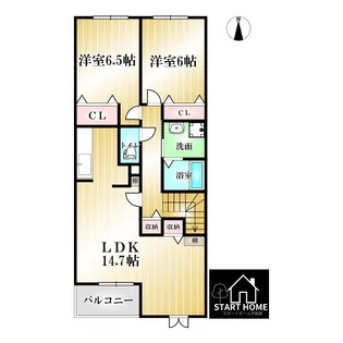 ロータス南島田E【2階】の間取り