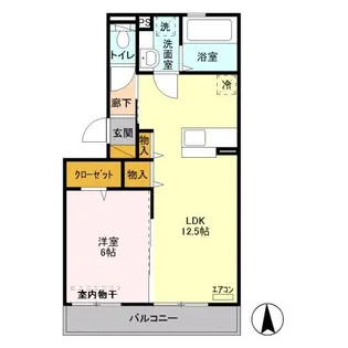 ルシール宝木【3階】の間取り