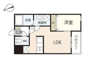 acotto舟入【3階】の間取り