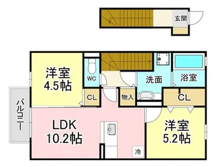 アーバン上の原【2階】の間取り