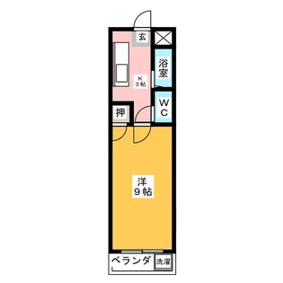 シャトーサイド谷【2階】の間取り