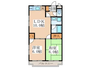 グリ-ンハイム【1階】の間取り