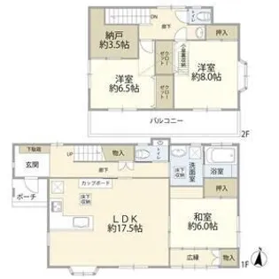 千葉県流山市前平井【一戸建】の間取り
