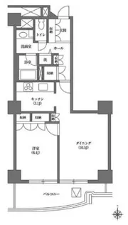 文京グリーンコートビュータワー本駒込【16階】の間取り