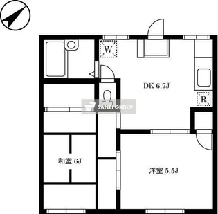 森田ハイツ【1階】の間取り