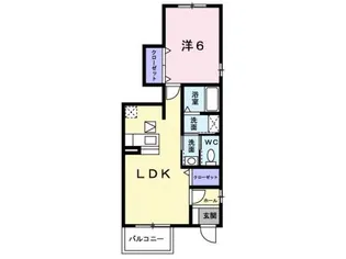 エレガンスA【1階】の間取り