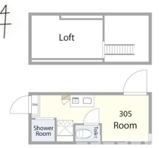 東京都新宿区弁天町【アパート】の間取り