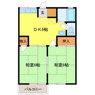 ロイヤルハイムB【2階】の間取り