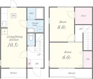 メルベーユ摂津の間取り