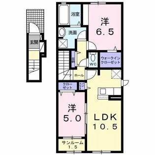 フェリーチェ A【2階】の間取り
