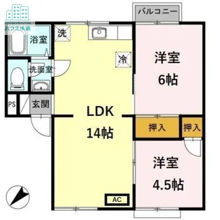 アネックスすだのき B棟【2階】の間取り