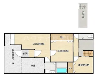 大阪府大阪市城東区今福西5【一戸建】の間取り