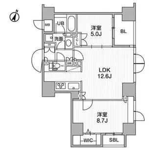 東神田テラスレジデンス【4階】の間取り