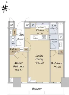 パークタワー西新宿【21階】の間取り