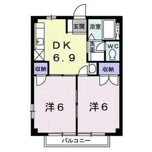 茨城県ひたちなか市相金町【アパート】の間取り