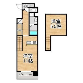 2Kの間取り画像