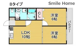 ウイングテル御崎【3階】の間取り