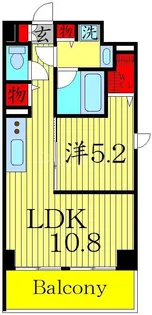 1LDKの間取り画像