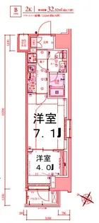リヴシティ横濱関内参番館【4階】の間取り