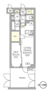 アジールコート都立大学の間取り