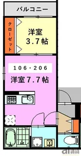 埼玉県坂戸市中富町【アパート】の間取り