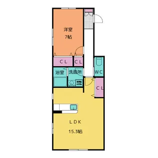 メゾンユイット【1階】の間取り