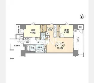 福岡県福岡市中央区港2【マンション】の間取り