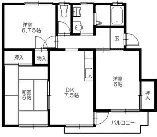 しゅがあはうす3番館【1階】の間取り