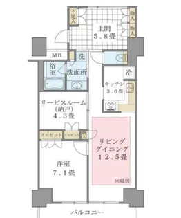 東京都江東区東雲1【マンション】の間取り
