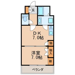 久屋グリーンビル【4階】の間取り