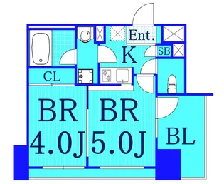ガーラプレシャス川崎西口【13階】の間取り
