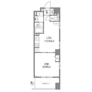 ルクレ新川レジデンス【2階】の間取り