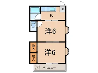 ヴィラ・ペスカ【2階】の間取り