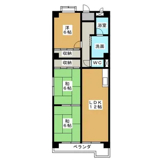 ヒルトンブルー【2階】の間取り