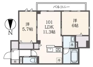 ダイワフラットIII【1階】の間取り