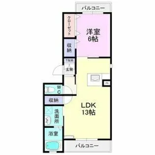 ヴィターレ日比野【2階】の間取り