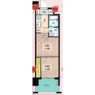 福岡県福岡市博多区住吉4【マンション】の間取り