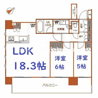イニシア横浜桜木町【5階】の間取り